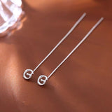 Sterling Silver 26 Letters Threader Earrings