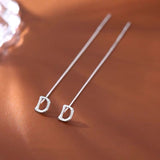 Sterling Silver 26 Letters Threader Earrings