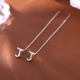 Sterling Silver 26 Letters Threader Earrings