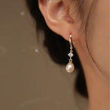 Sterling Silver Artificial Pearl Earrings