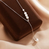 Sterling Silver Artificial Pearl Necklaces