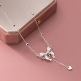 Sterling Silver Astonishing Bow Necklaces