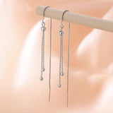 Sterling Silver Ball Chain Threader Earrings