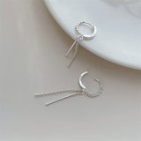 Sterling Silver Bean One-Word Stick Earrings