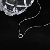 Sterling Silver Bling Circle Necklaces