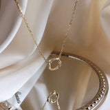 Sterling Silver Bling Circle Necklaces