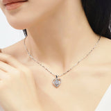 Sterling Silver Bling Heart-Design Necklaces