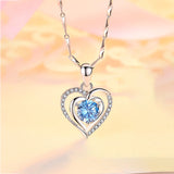 Sterling Silver Bling Heart-Design Necklaces