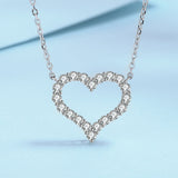 Sterling Silver Bling Heart Necklaces