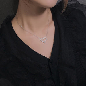 Sterling Silver Bling Heart Necklaces