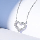 Sterling Silver Bling Heart Necklaces