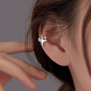 Sterling Silver Bling Star Ear Clips ( 1 PCS )