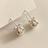 Sterling Silver Bow Artificial Pearl Earrings