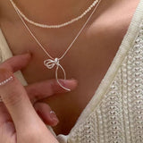 Sterling Silver Bow Necklaces