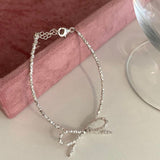 Sterling Silver Broken Silver Bow Bracelets