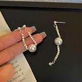 Sterling Silver Broken Silver Pearl Earrings