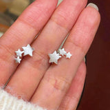 Sterling Silver Star Stud Earrings