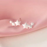 Sterling Silver Star Stud Earrings