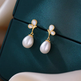 Sterling Silver Butterfly Pearl Earrings