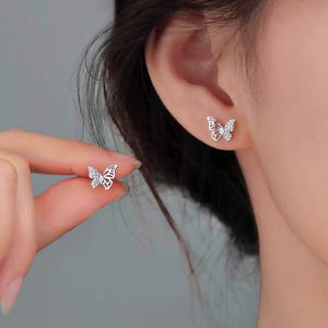 Sterling Silver Butterfly Stud Earrings