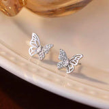 Sterling Silver Butterfly Stud Earrings