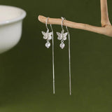 Sterling Silver Butterfly Threader Earrings