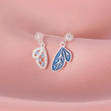 Sterling Silver Butterfly Wing Earrings