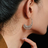 Sterling Silver C-Shaped Earrings