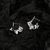 Sterling Silver C-Shaped Semi-Circle Earrings