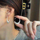 Sterling Silver C-Shaped Threader Earrings