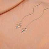 Sterling Silver Cat Threader Earrings