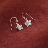 Sterling Silver Cherry Blossom Silver Ear Hook Earrings