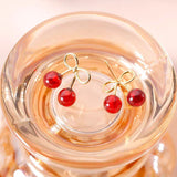 Sterling Silver Cherry Stud Earrings