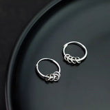 Sterling Silver Circle Earrings