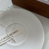 Sterling Silver Cross Chain Set Necklaces