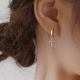 Sterling Silver Cross Earrings