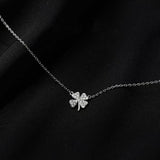 Sterling Silver Daimond Flower Necklaces