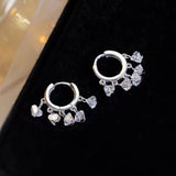 Sterling Silver Diamond Earrings