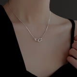 Sterling Silver Diamond Pisces Necklaces