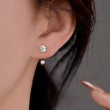 Sterling Silver Diamond Screw Earrings