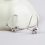 Sterling Silver Dinosaur Earrings