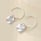 Sterling Silver Disc Earrings