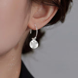 Sterling Silver Disc Earrings