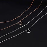 Sterling Silver Double-Layer Ring Necklaces