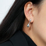 Sterling Silver Drop Shape Earrings