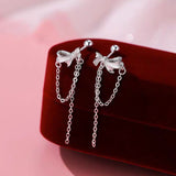 Sterling Silver Elegant Bow Earrings