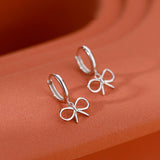 Sterling Silver Elegant Bow Earrings