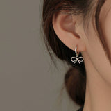 Sterling Silver Elegant Bow Earrings