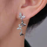 Sterling Silver Elegant Butterfly Earrings