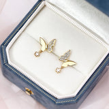 Sterling Silver Elegant Butterfly Stud Earrings